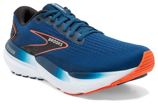 Chaussures Running Brooks Glycerin 21 Large 2E Bleu/Orange Homme