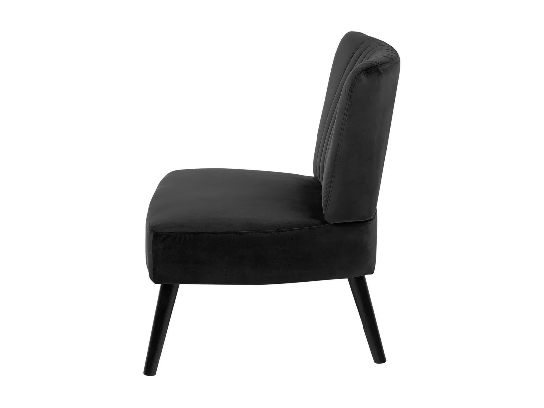 Fauteuil VAASA Velours Noir