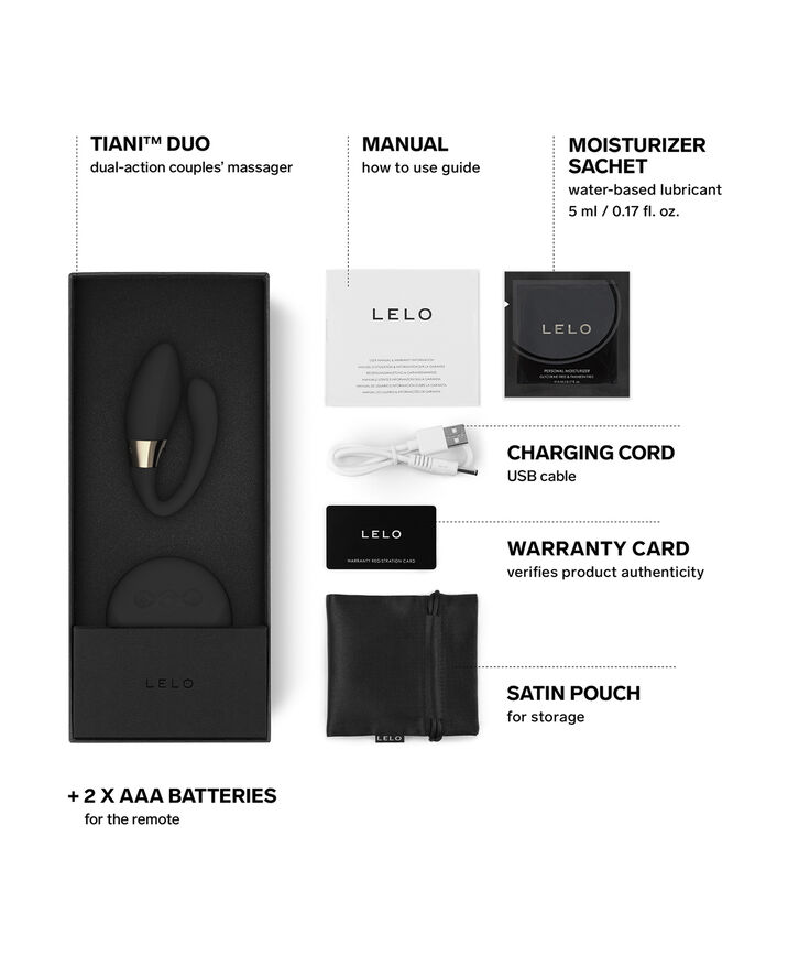 LELO Tiani Duo Vibrator til par Sort