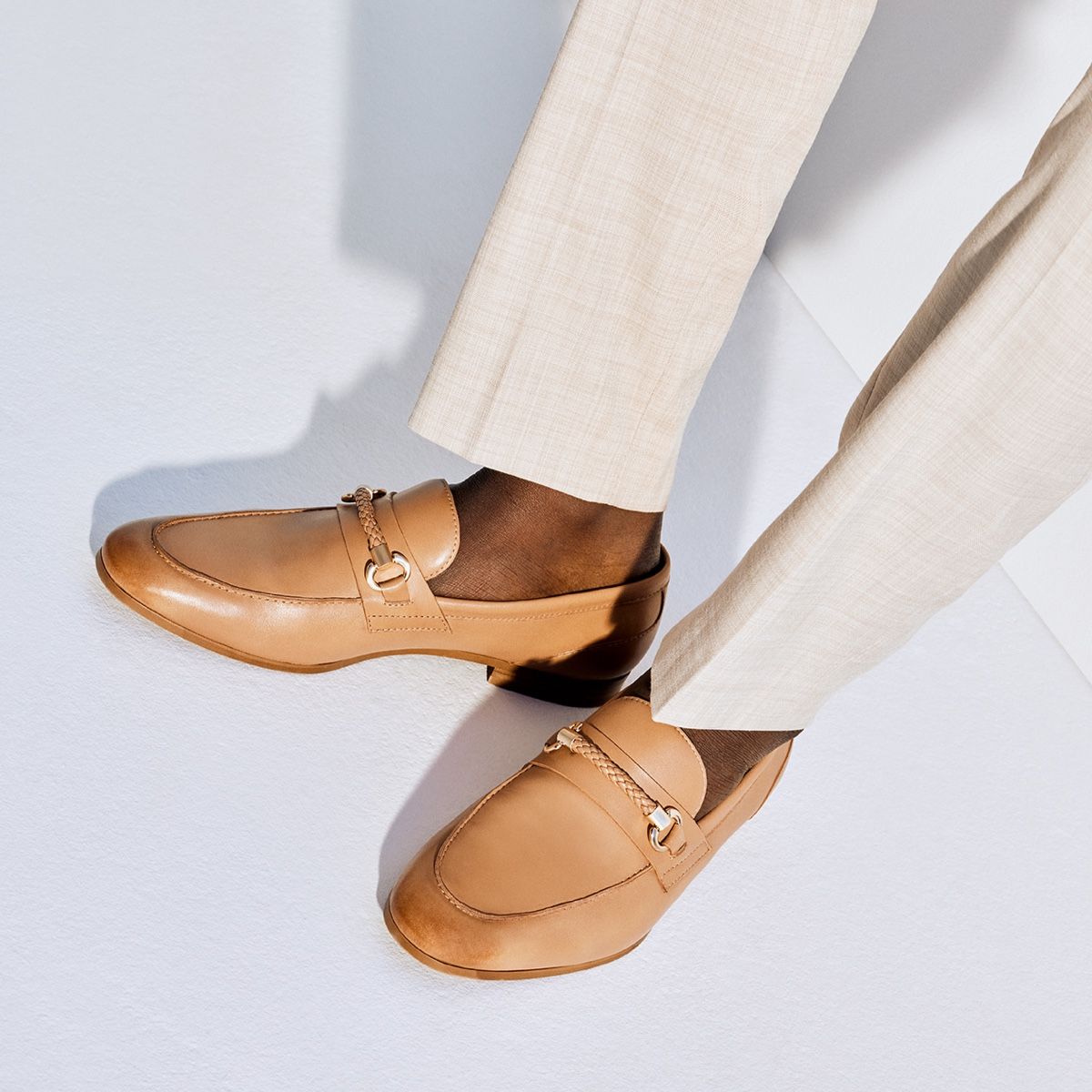 Gento Light Brown Men Dress Shoes