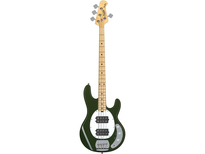 Sterling by Music Man E-Bass StingRay Ray4HH – Olive 4-seitiger Bass mit Aktivelektronik und 2 Humbucker