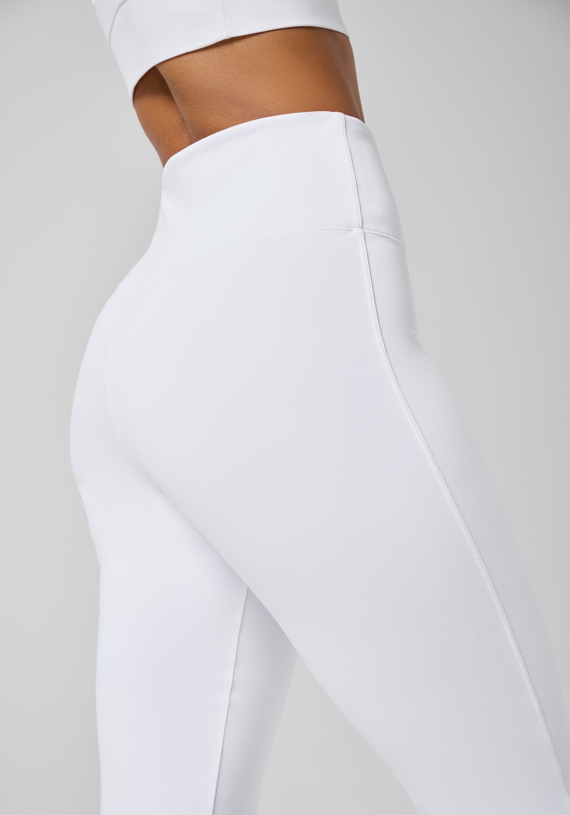 Grace Flare Slit Pant Dame White
