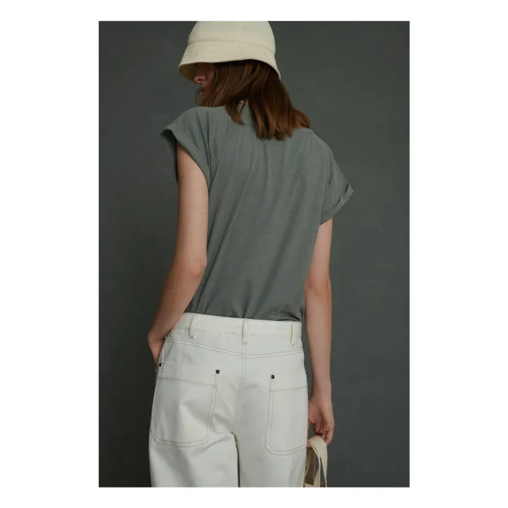 Soeur T-shirt Valentina Coton et Lin | Vert de gris