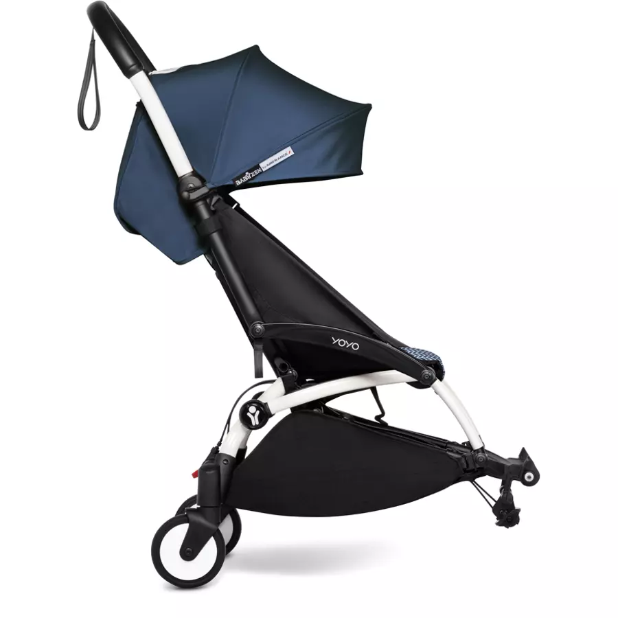BABYZEN Kinderwagen YOYO 6+ connect White mit Textilset Air France Blue