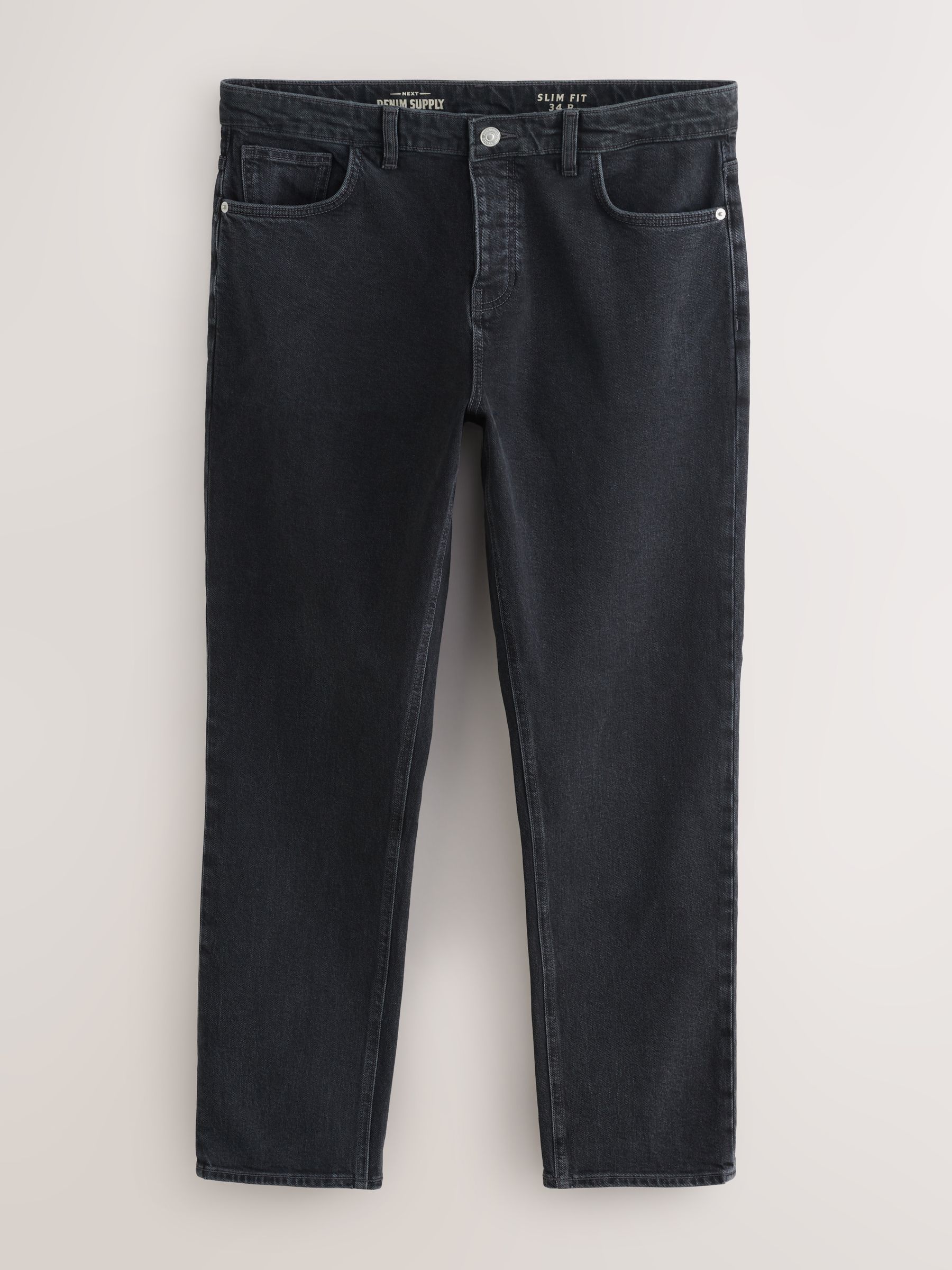 Zwarte wassing - Slim Fit - Vintage wash denim jeans