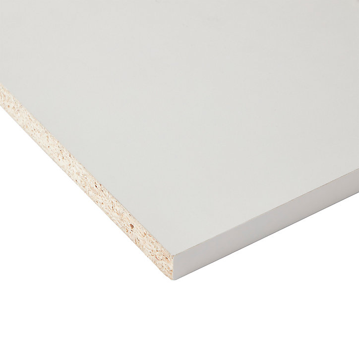 Tablette mélaminé blanc 50 x 200 cm, ép.1,6 cm
