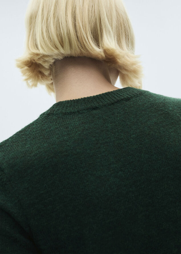 MANGO Knit shift dress Green