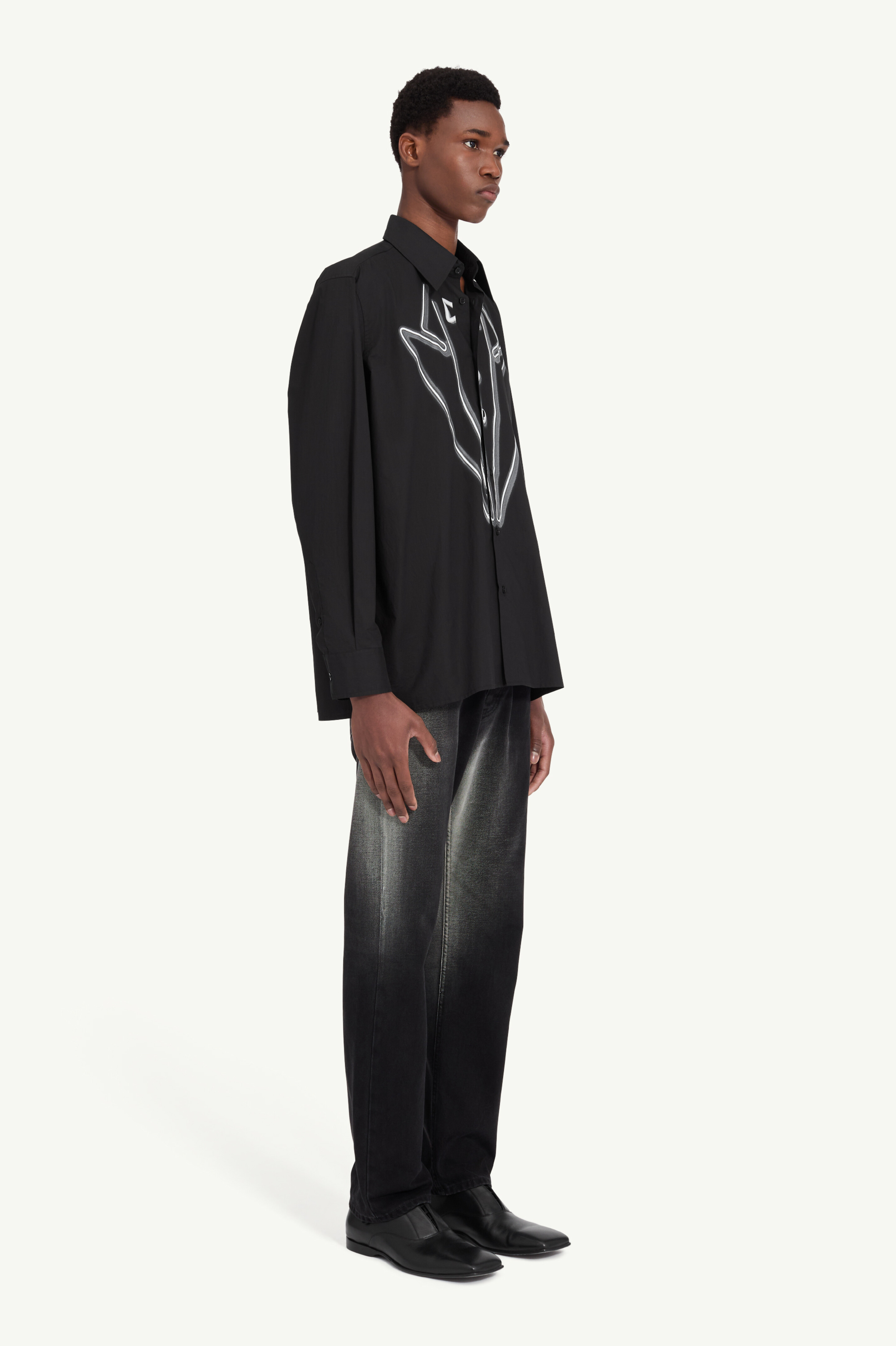 Chemise en popeline de coton pour homme | MM6