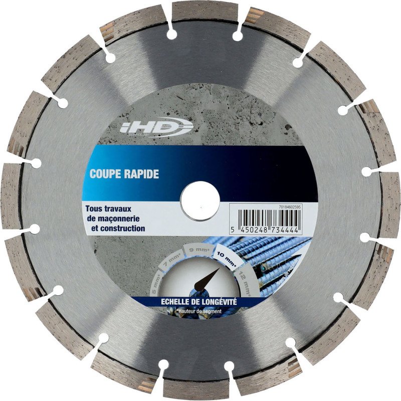 Disque diamant béton Norton Ø 230 x 22,23 mm - Nombre de segment 16