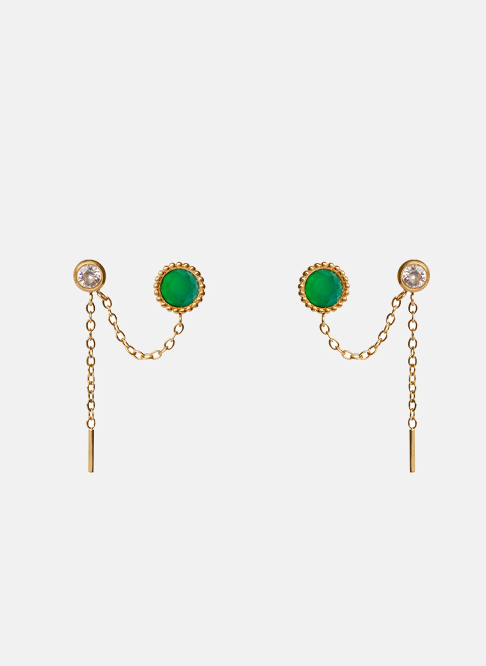 CHLIS - Boucles d'oreilles pendantes chloris | Vert