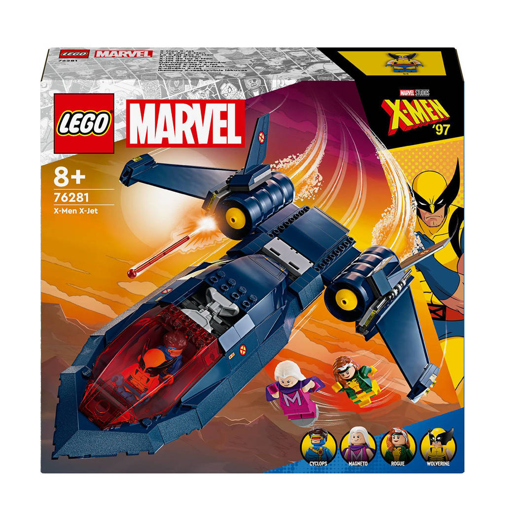 Prachtige setMarvel X-Men X-Jet Bouwbaar Speelgoed Vliegtuig Model 76281