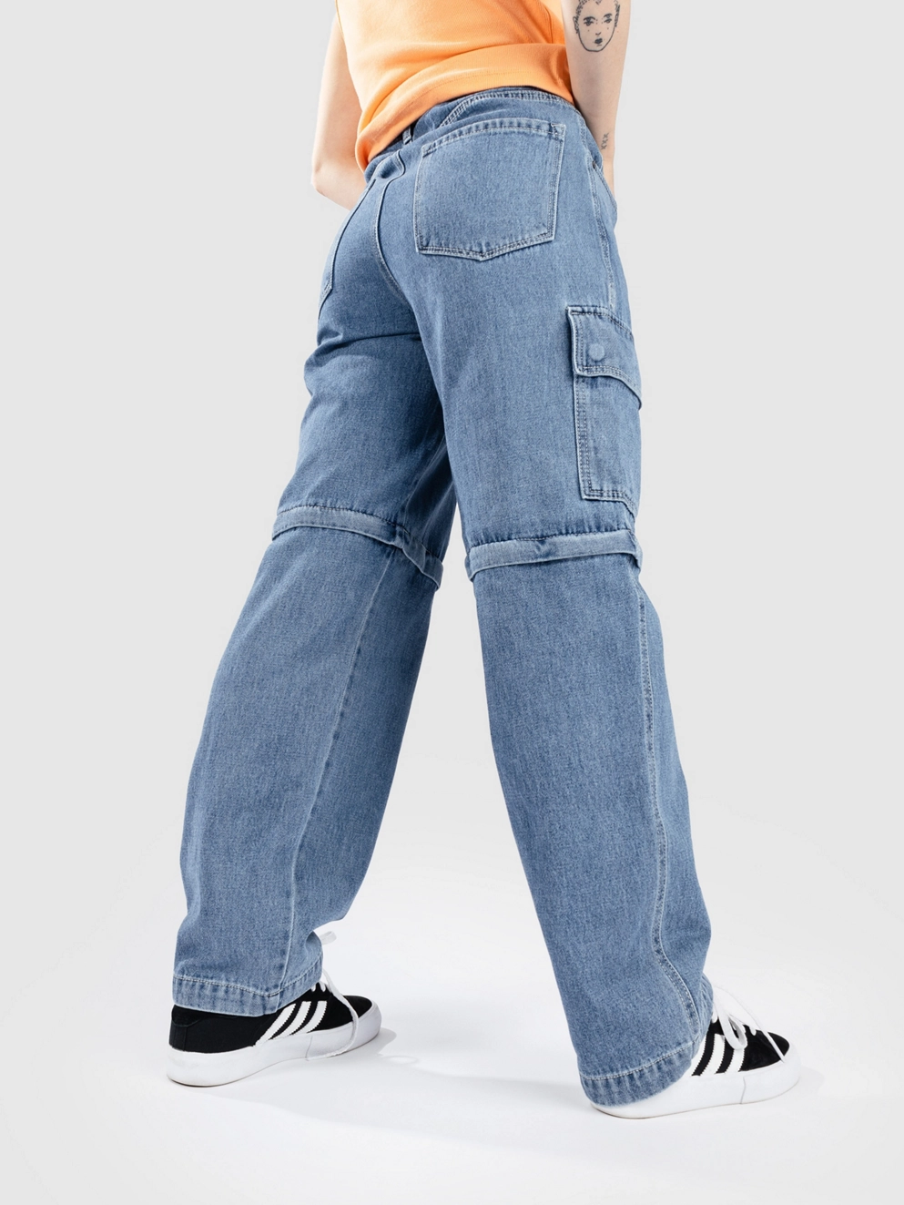 Empyre Tori SK8 Zip Off Jeans blue