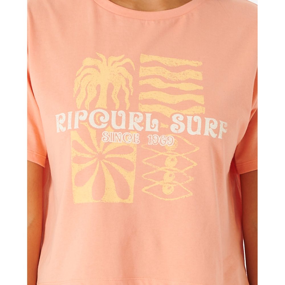 Rip Curl Always Summer Crop T-Shirt Damen light coral