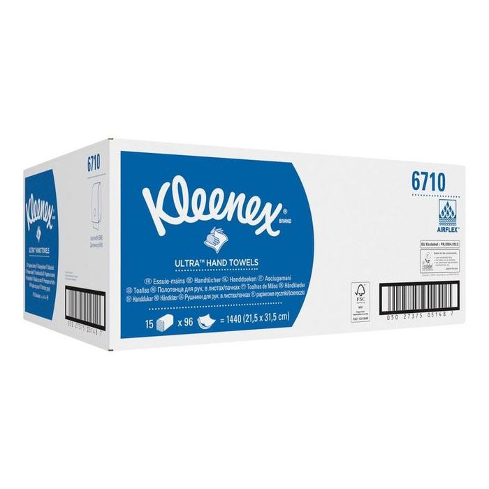 Kleenex 6710 1440st Ultra handdoeken l-vouw 3-Laags wit (6710)