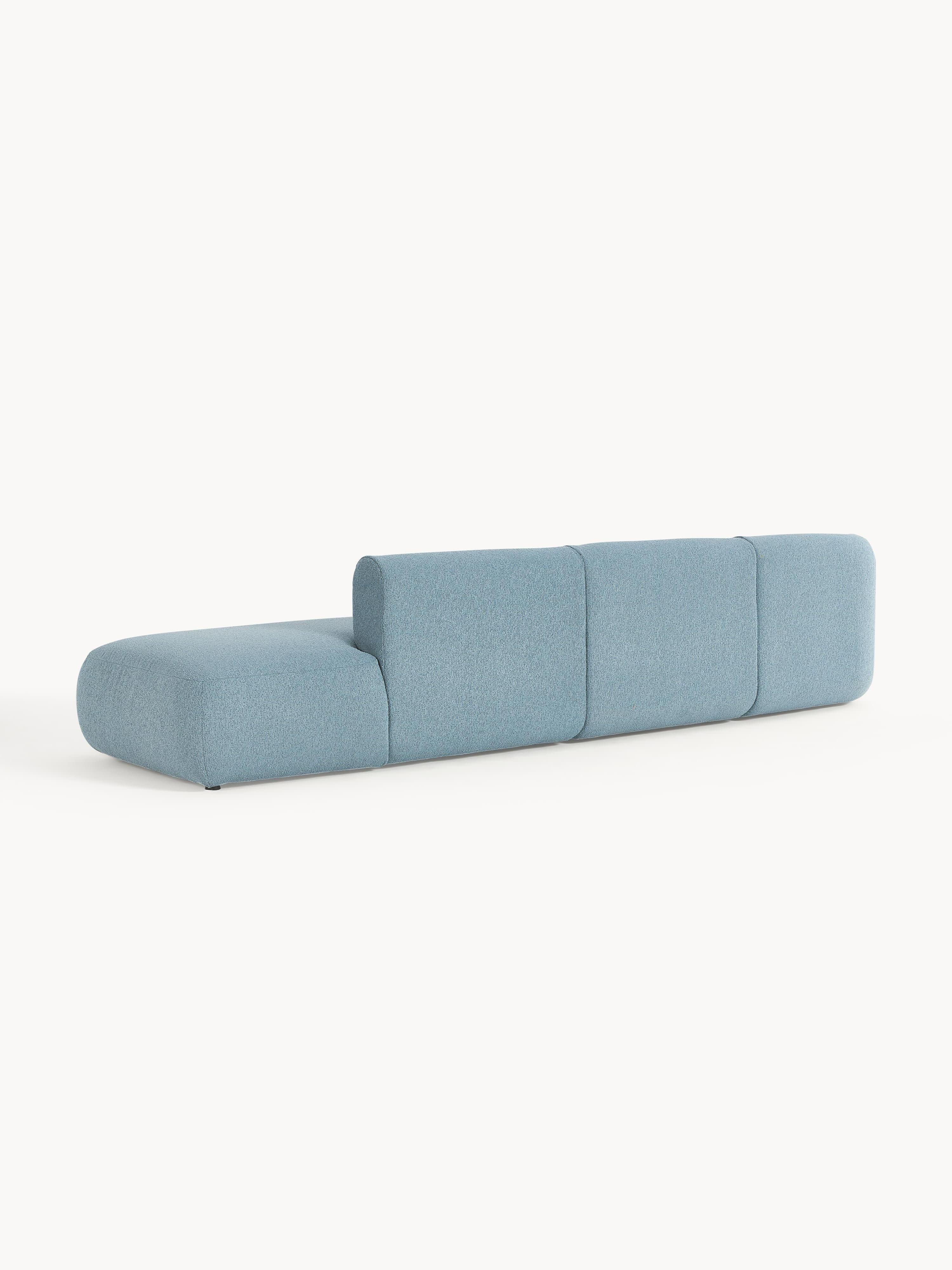 Modulaire XL chaise longue Sofia van bouclé stof