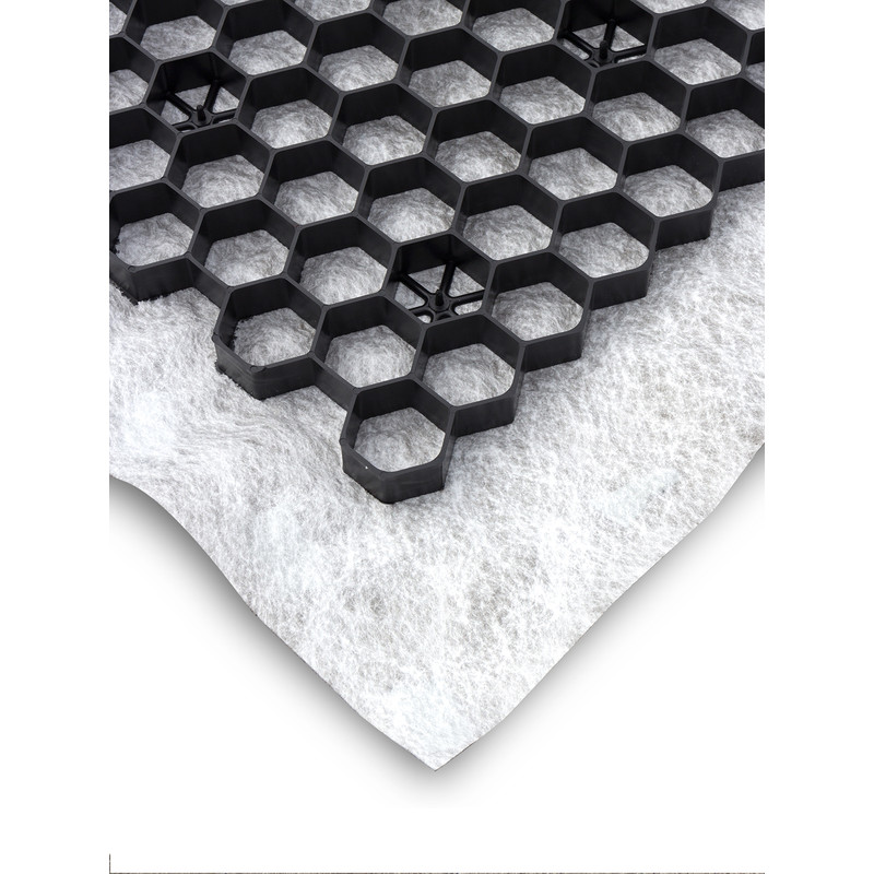 Grindrooster met geotextiel Zwart 119x78.6x3cm