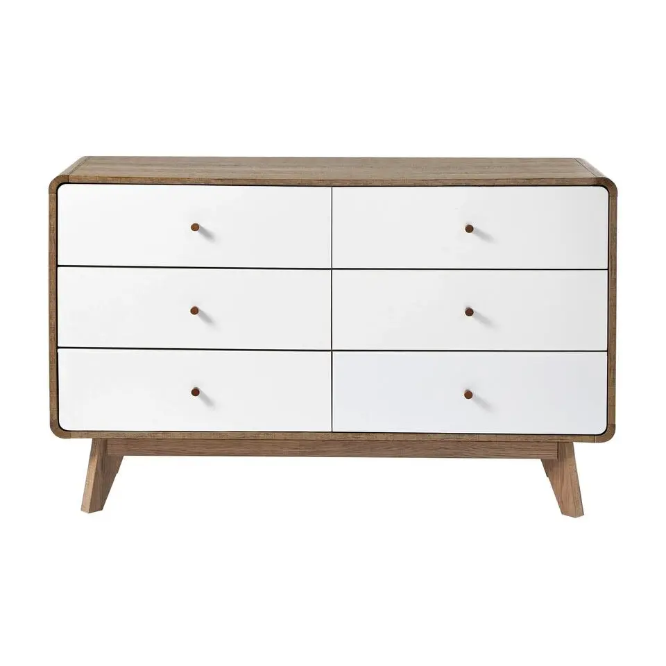 CALICOSY - Ladekast ALBURA - Donker hout - 75.5x120x39 cm
