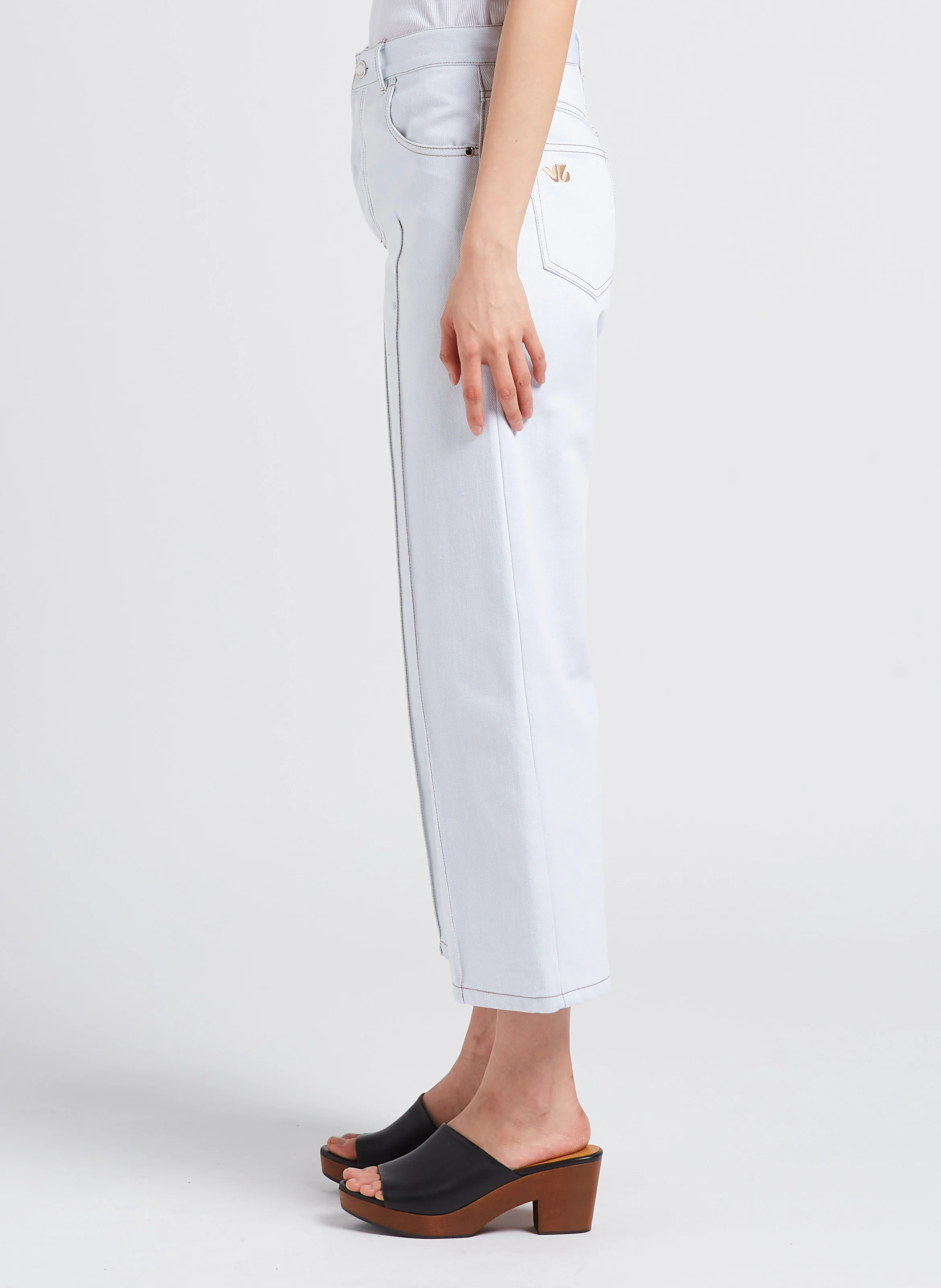 HUARTE - Jean flare taille haute | Vert
