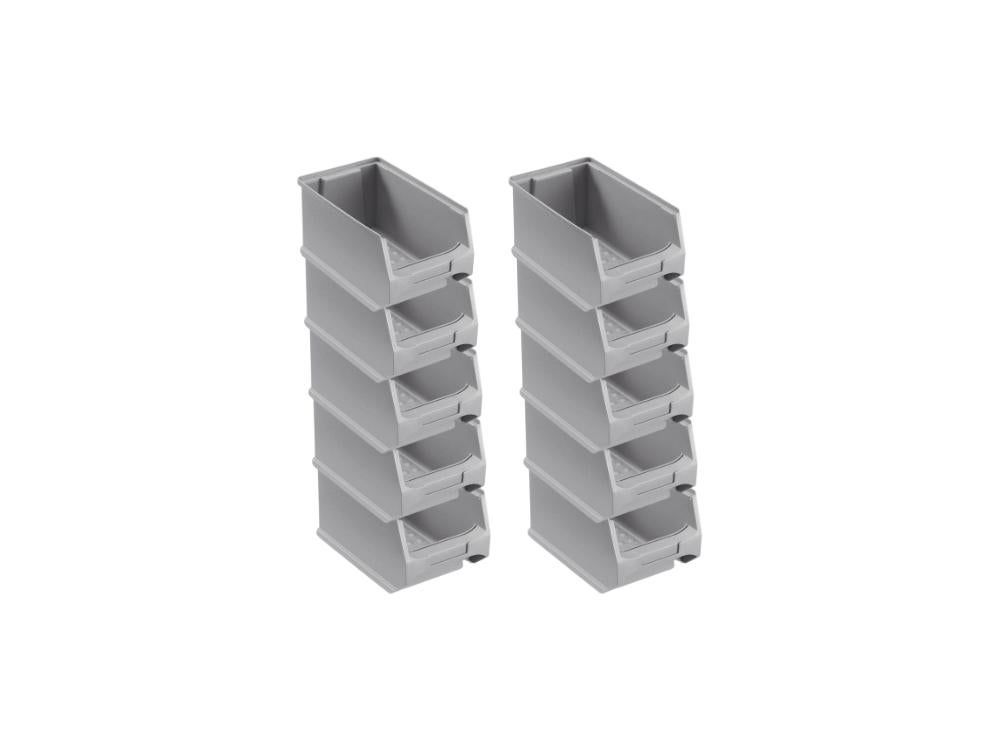PROREGAL Grijze opbergdoos 3,0 HxBxD 12,5 x 14,5 x 23,5 cm 2,8 liter opbergdoos opbergdoos assortiment sorteerbak
