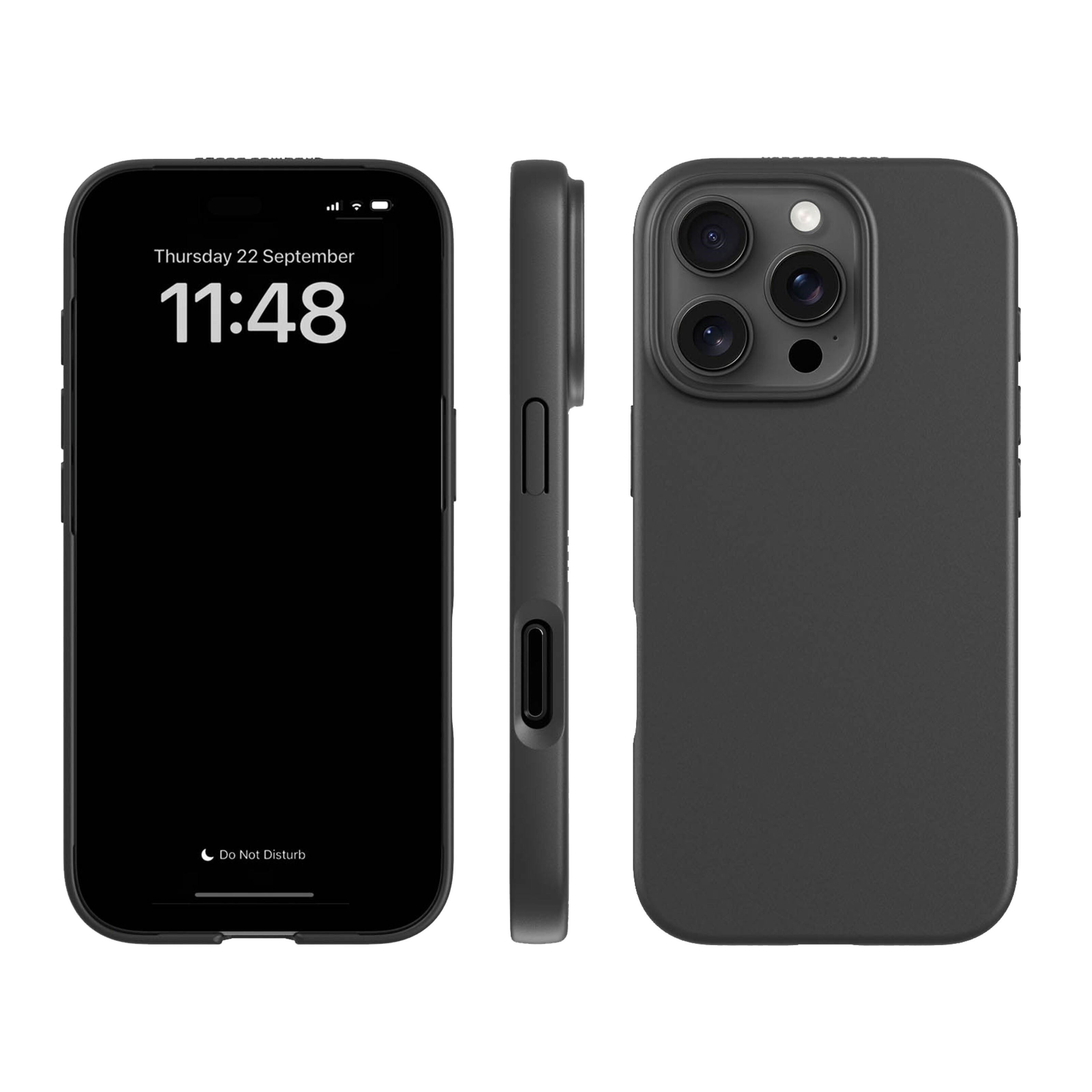 Agood company Plantebasert mobildeksel til iPhone 16 Pro - Svart