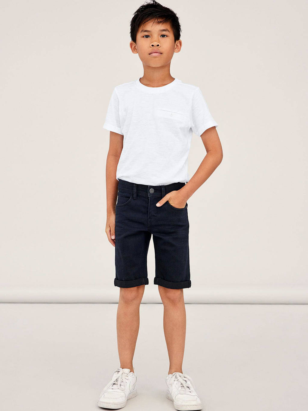 NAME IT slim fit jeans bermuda NKMSOFUS black denim