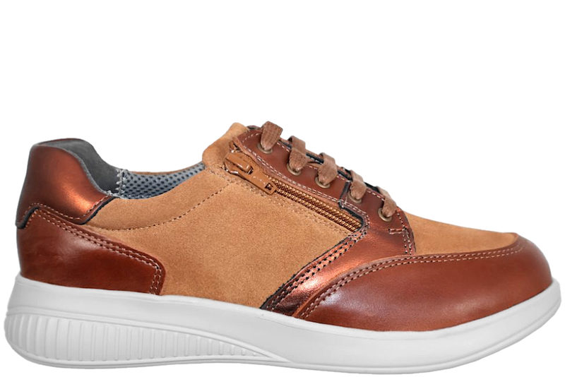 NEW FEET SKO I BRUNT SKIND OG NUBUCK