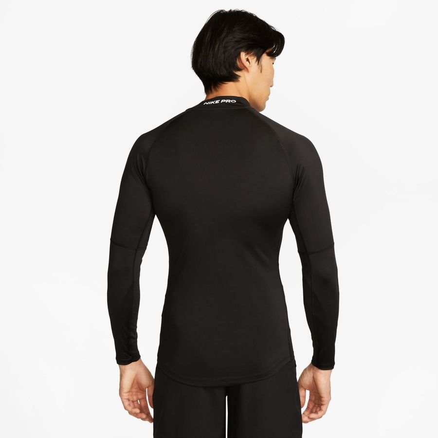 Nike Pro Top Dri-FIT Mock - Noir/Blanc Manches Longues