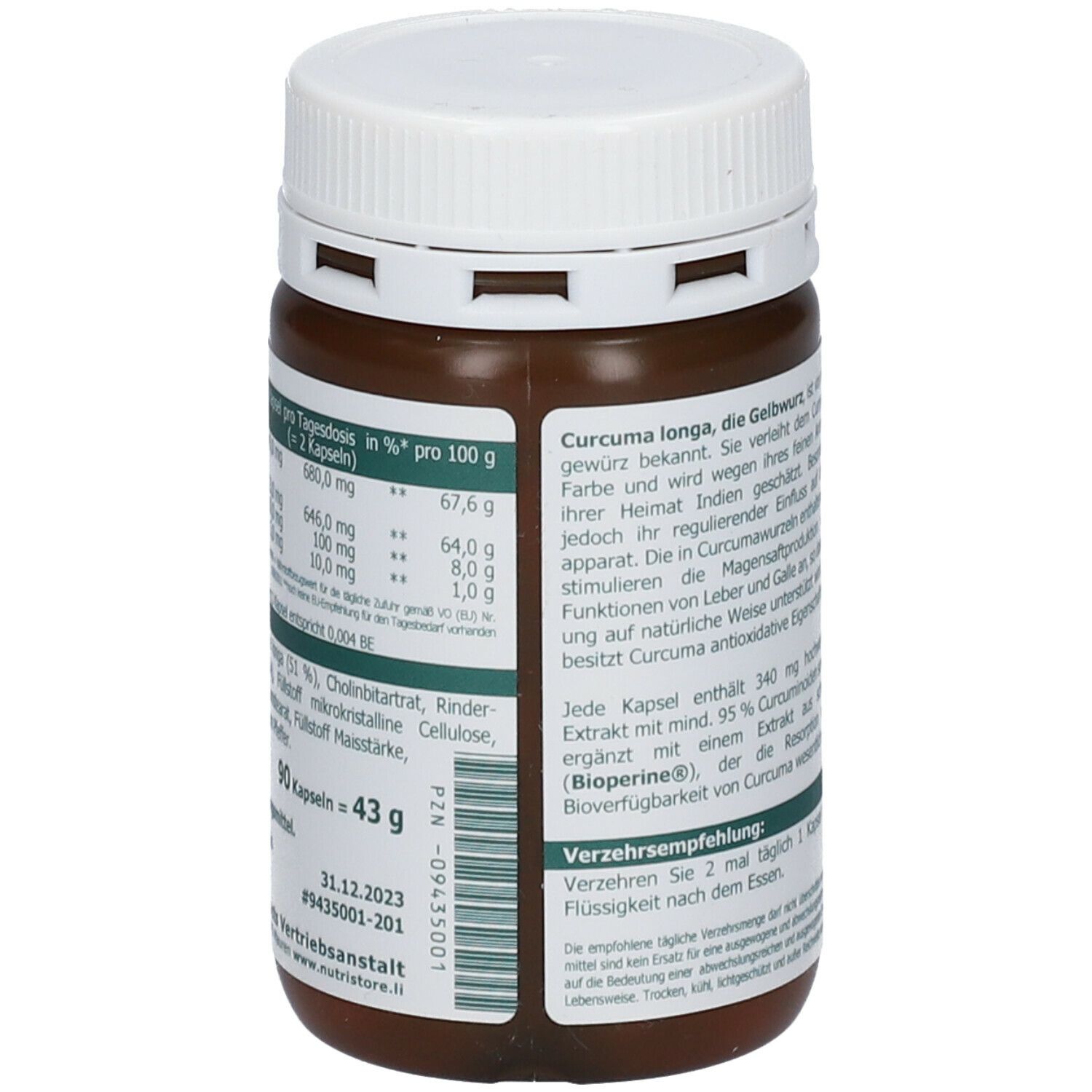 Curcuma 340 mg Extrakt