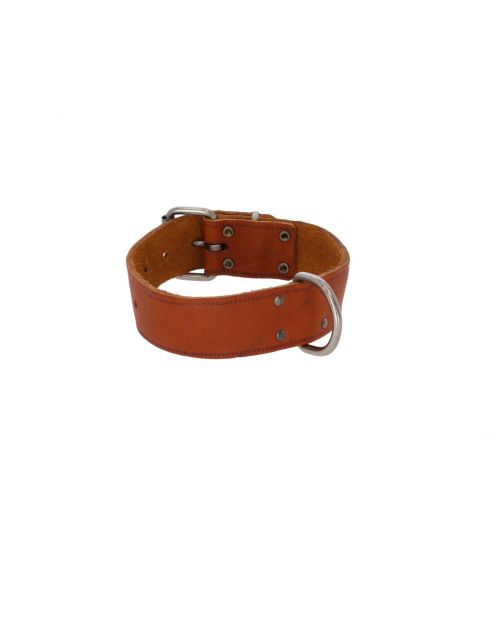 Adori Halsband Vetleder Met Print Cognac - Hondenhalsband