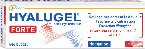 Hyalugel Forte Gel Buccal Acide Hyaluronique Plaies Profondes Localisées Aphtes 8ml