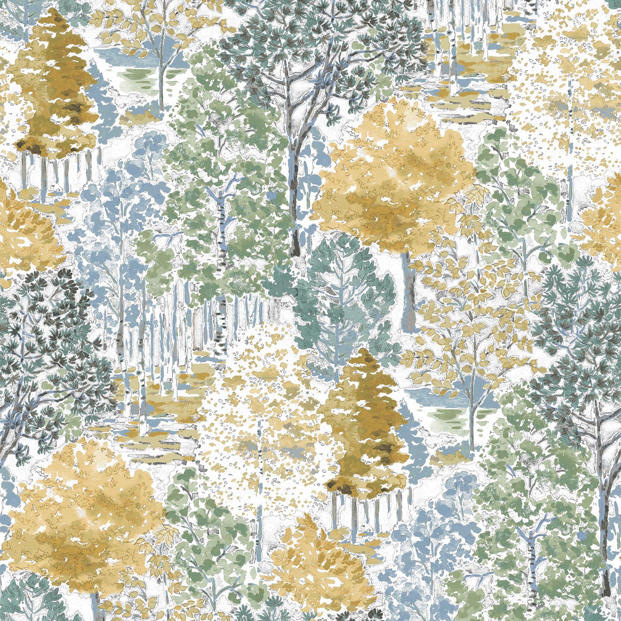 Laura Ashley - Vliesbehang - Bernwood geel