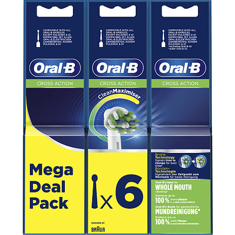 Oral-B CrossAction tandbørstehoveder 6-pak