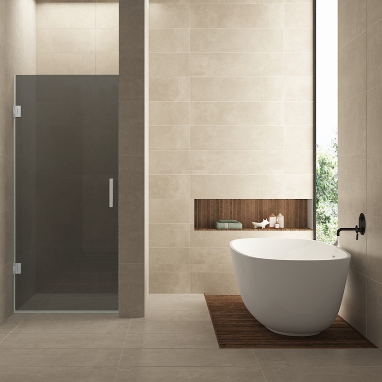 Mueller Lest glas voor nisdeur 90cm rookglas