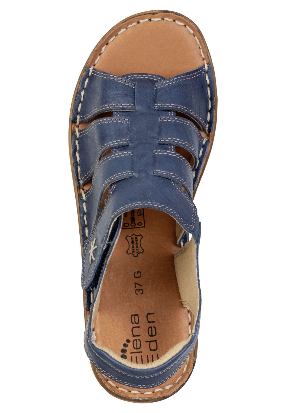 ELENA EDEN, klassische Damen-Sandalen, Weite G, mit Klettverschluss