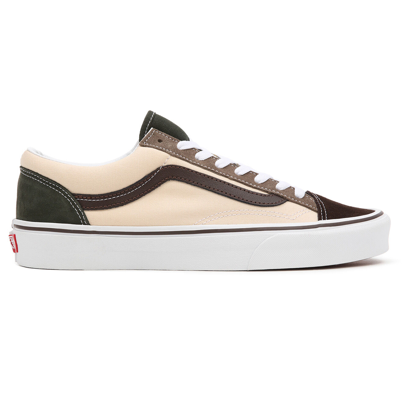 Vans Sneakers en Velours de Cuir & Textile Style 36 color block marron