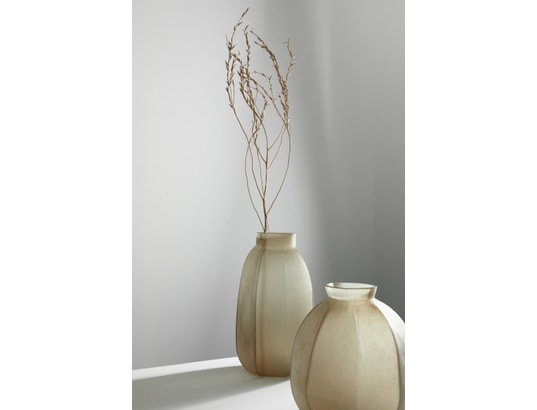 CONCEPT1 - Vase décoratif Mirissa beige D28 x h49,5 cm