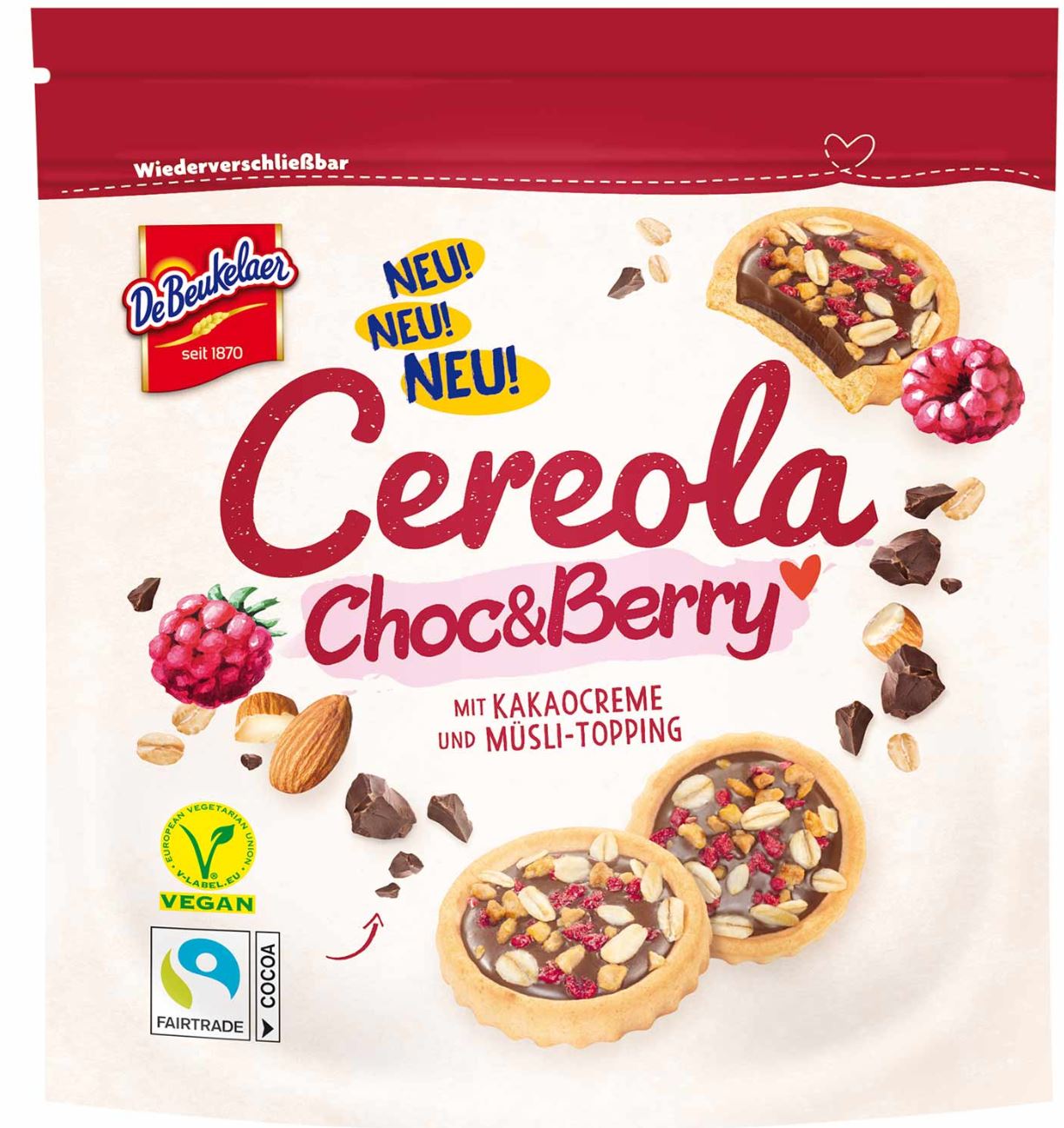 DeBeukelaer Cereola Choc & Berry 147g MHD:1.8.25