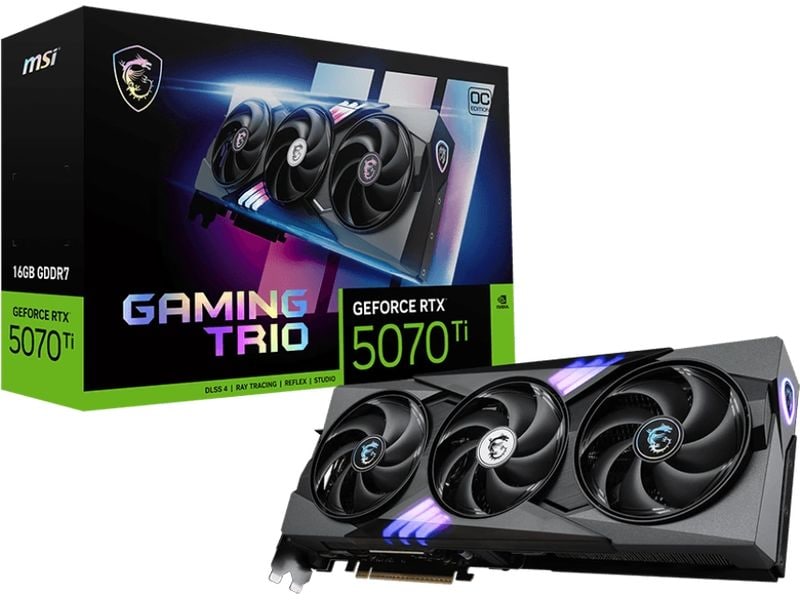 MSI Grafikkarte GeForce RTX 5070 Ti 16G GAMING TRIO OC MSI GAMING GeForce RTX 5070 Ti 16G TRIO OC NVIDIA 16 GB GDDR7