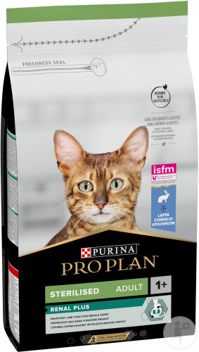 Pro Plan Renal Plus Pour Des Reins En Bonne Santé Croquettes Pour Chat Adulte Stérilisé Lapin 1,5kg