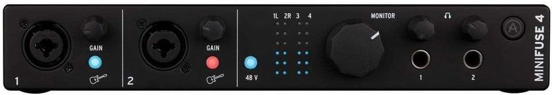 Arturia - MiniFuse 4 - USB Audio-Interface - Zwart - Inclusief Softwarepakket