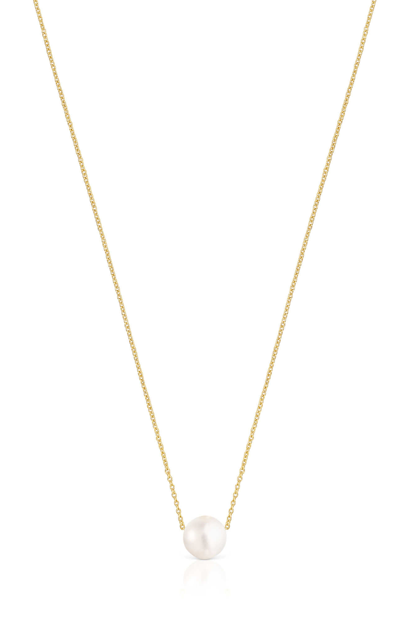 Colar de prata vermeil e pérolas - Amarelo