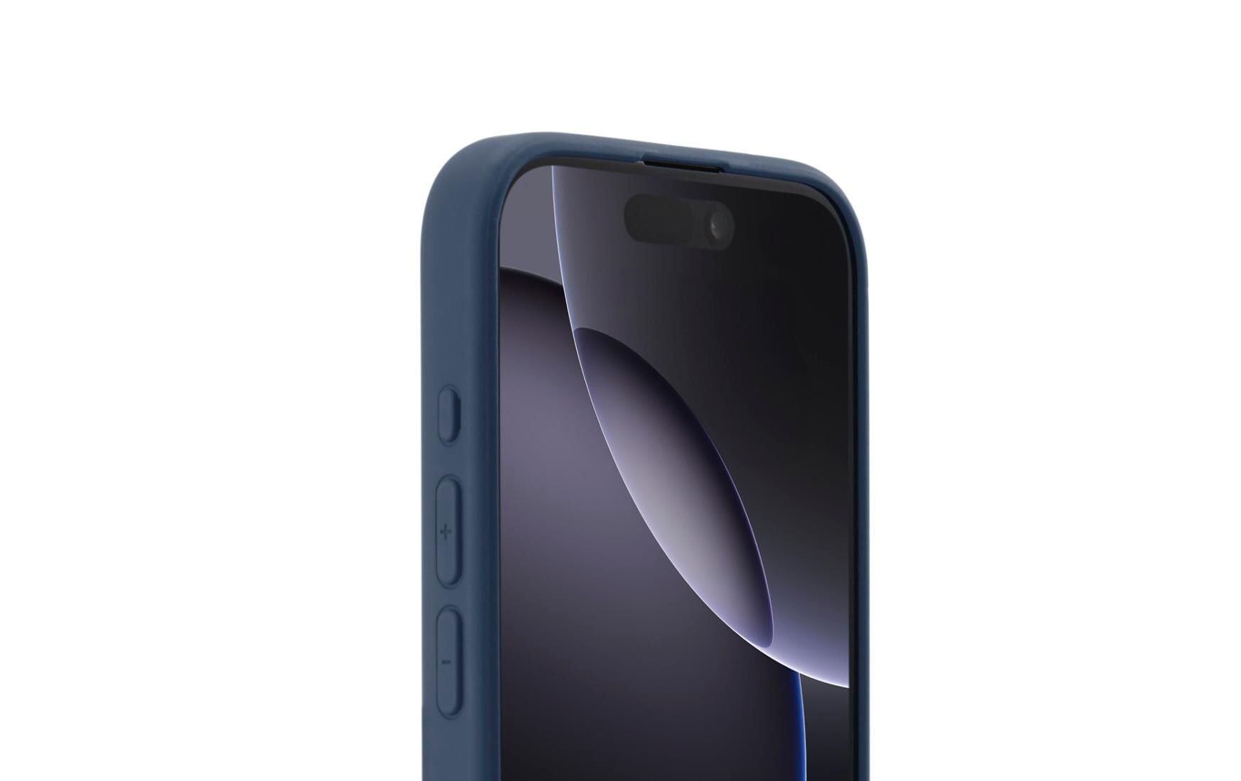 Back Cover Fantastic Feel Blau/Dunkelblau für iPhone 16 ProHama Fantastic Feel Handy-Schutzhülle 16 cm (6.3