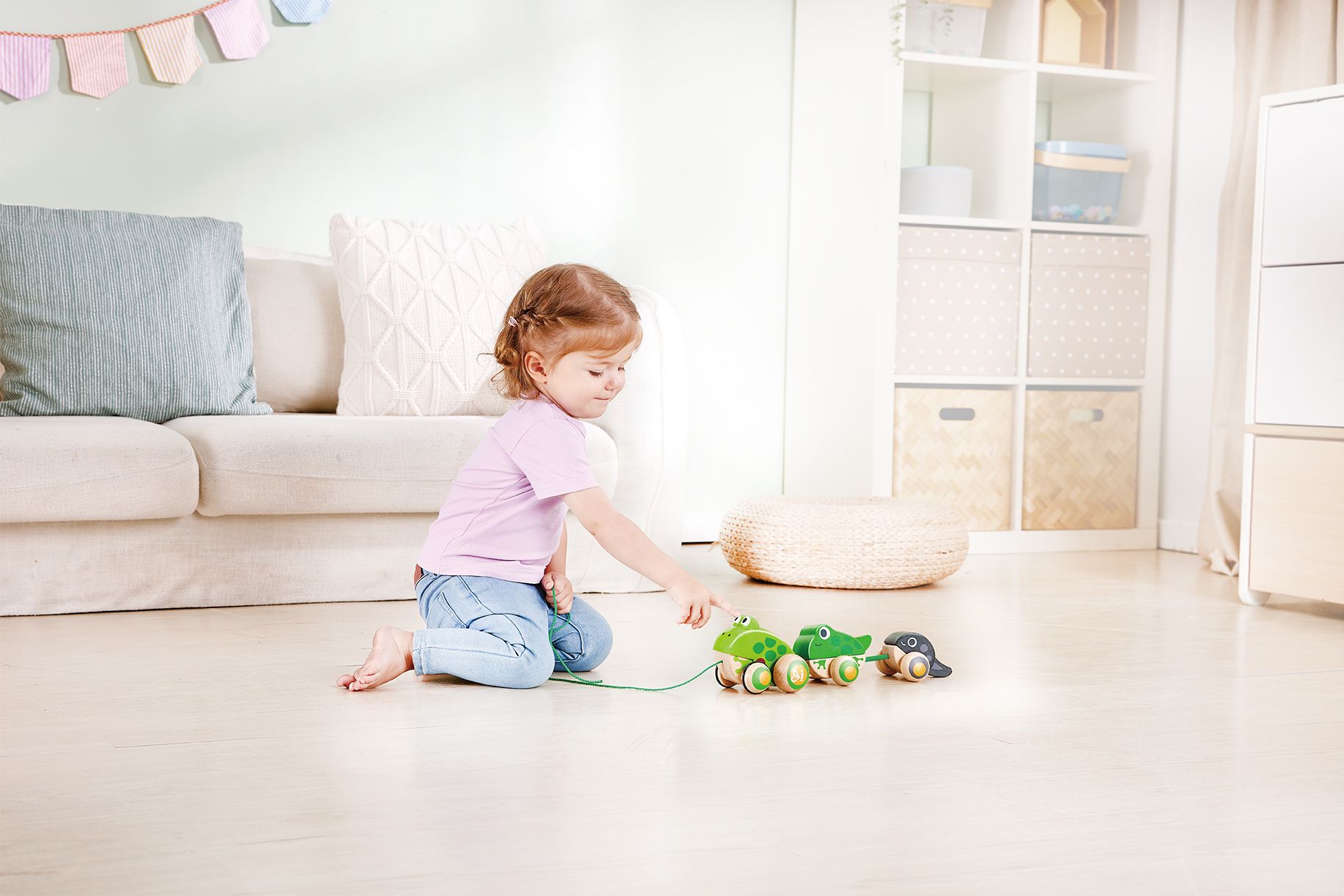 Hape Nachziehbare Frosch-Familie