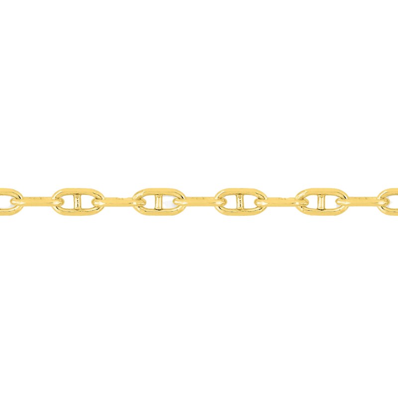 Bracelet Mixte 18 cm - Forçat Marine - Or 18 Carats - Largeur 2 mm