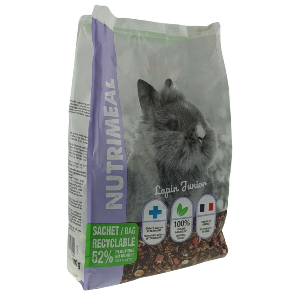 Granulés lapin nain junior (moins de 6mois) nutrimeal - 800g