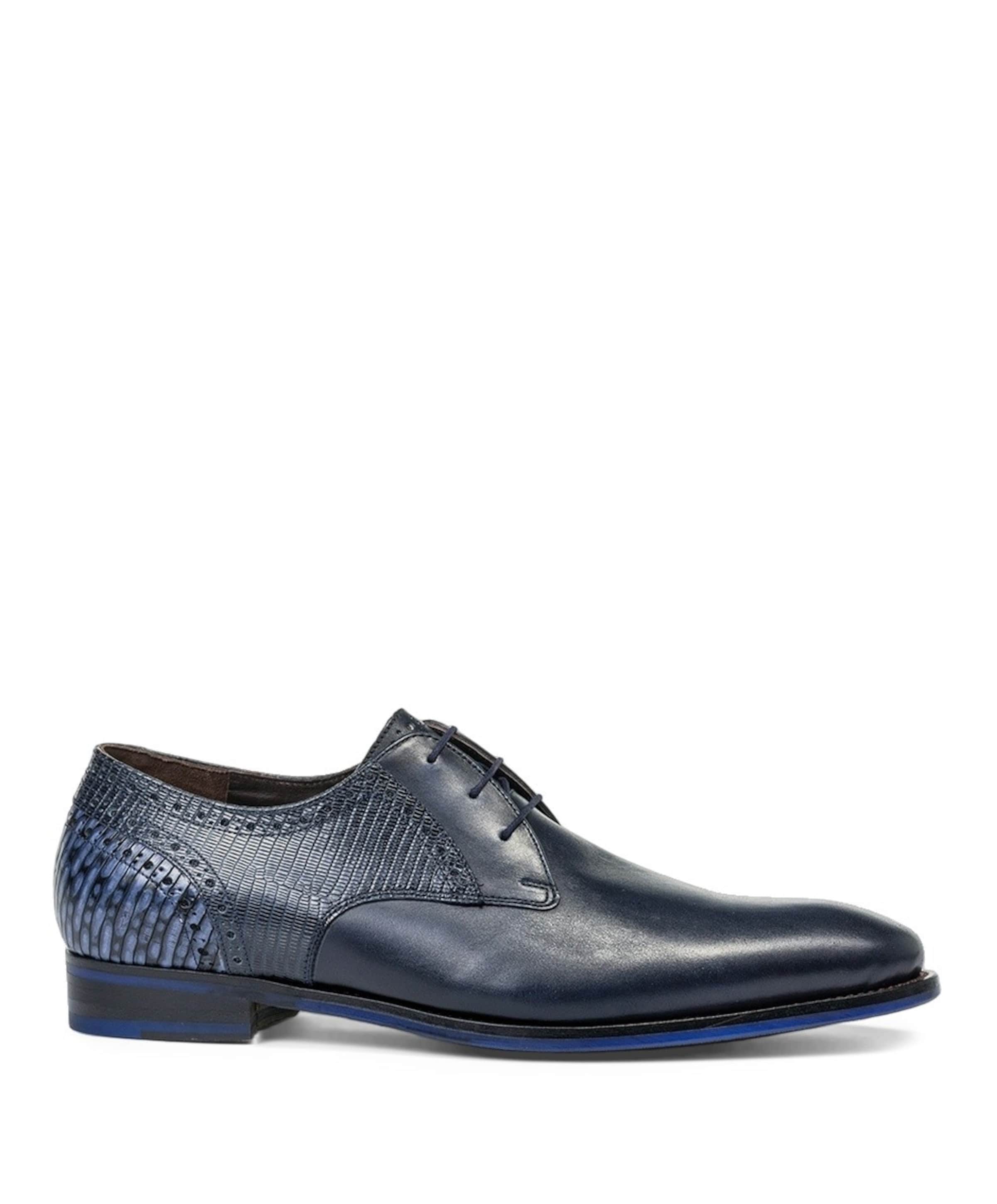 Floris van Bommel heren veterschoenen blauw