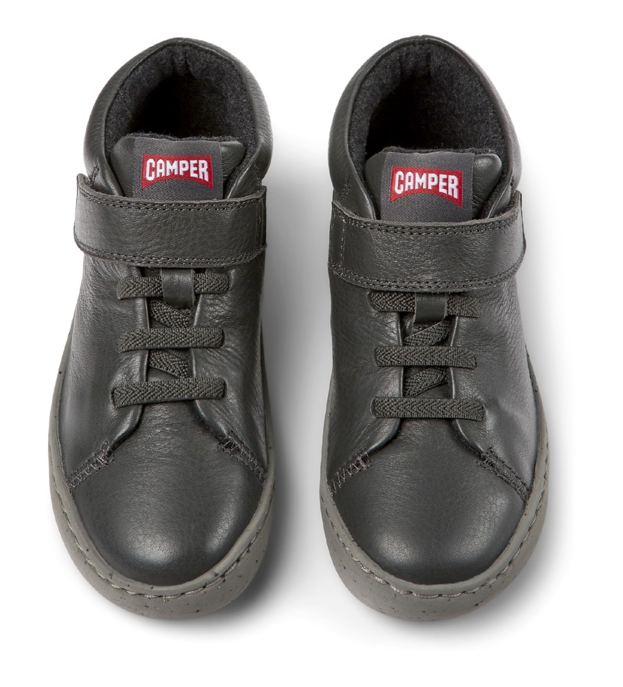 Botas de cano curto Camper Gray Peu Touring em couro