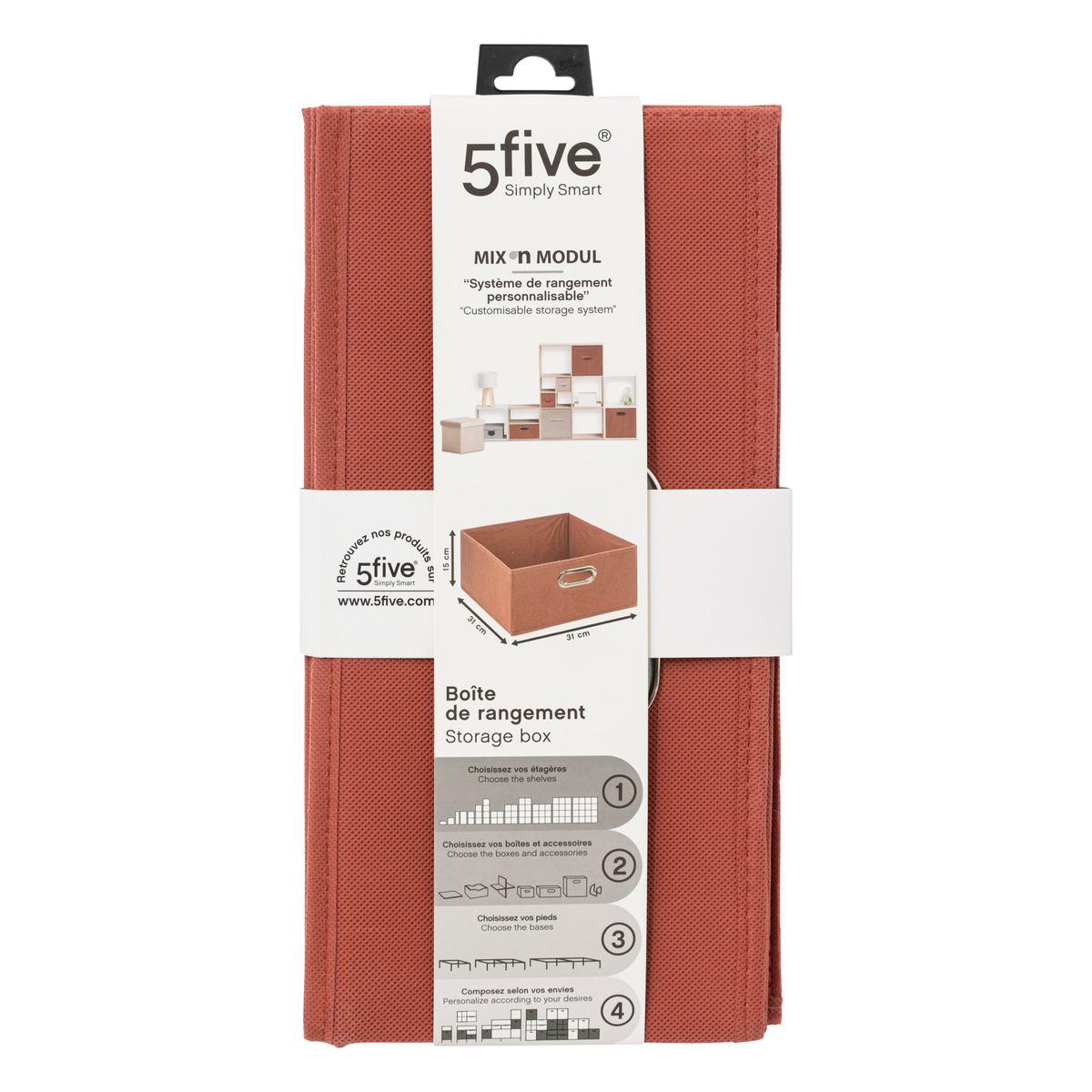 BOITE DE RANGEMENT 31X15CM TERRE SIENNE