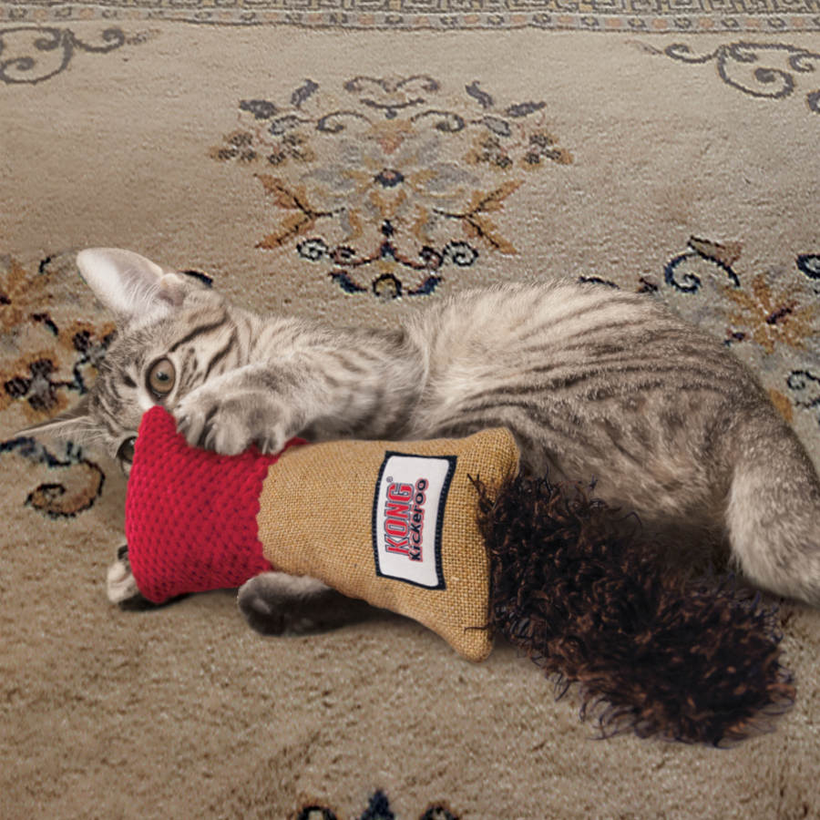 Brinquedo de pelúcia Kong Kickeroo Cuddler para gatos