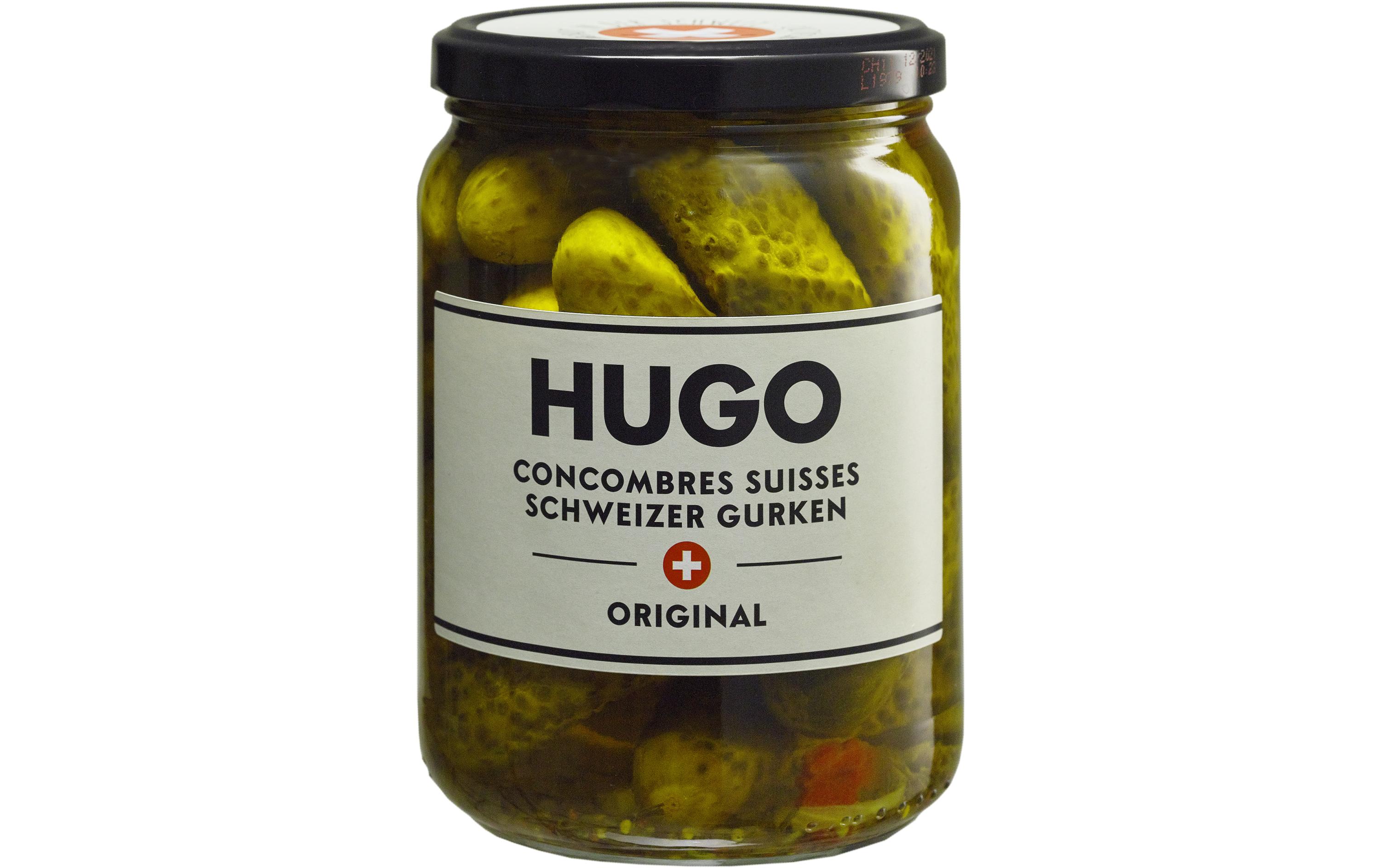 Glas Schweizer Gurken 430 gSchweizer Genuss aus der HUGO Pickles Reihe